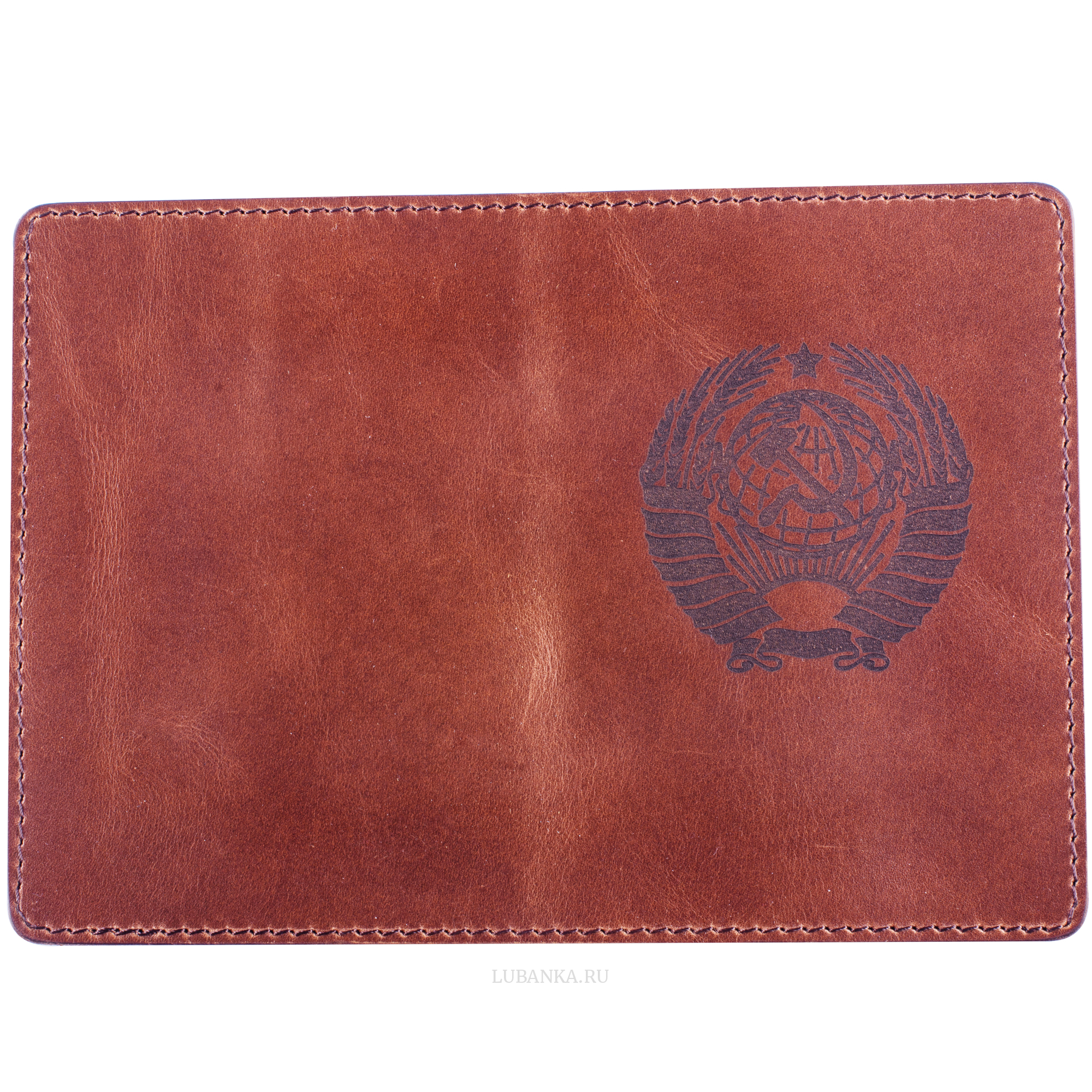 Обложка для паспорта Герб СССР коричневая